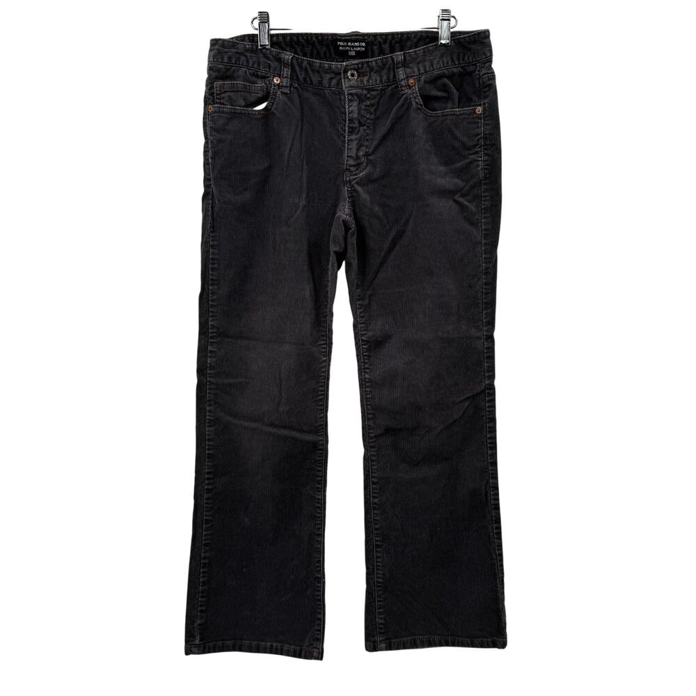 Polo Jeans Co. Ralph Lauren Womens 10x30 Gray Corduroy Pants 98% Cotton Boot Cut